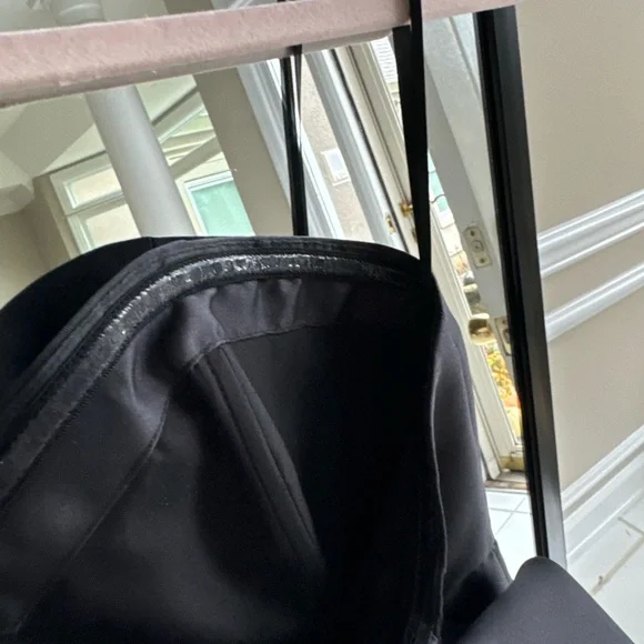 Hutch Strapless Black Satin Midi Dress with Back Bow - Picture 6 of 7